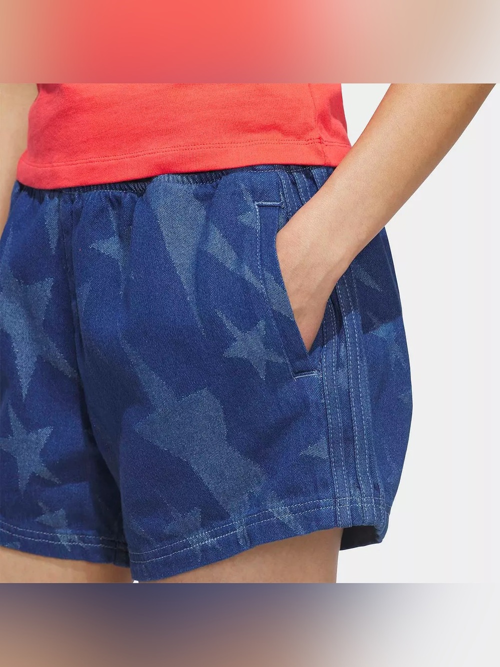 Adidas [M-L] Superstar Varsity Denim Shorts Navy Blue